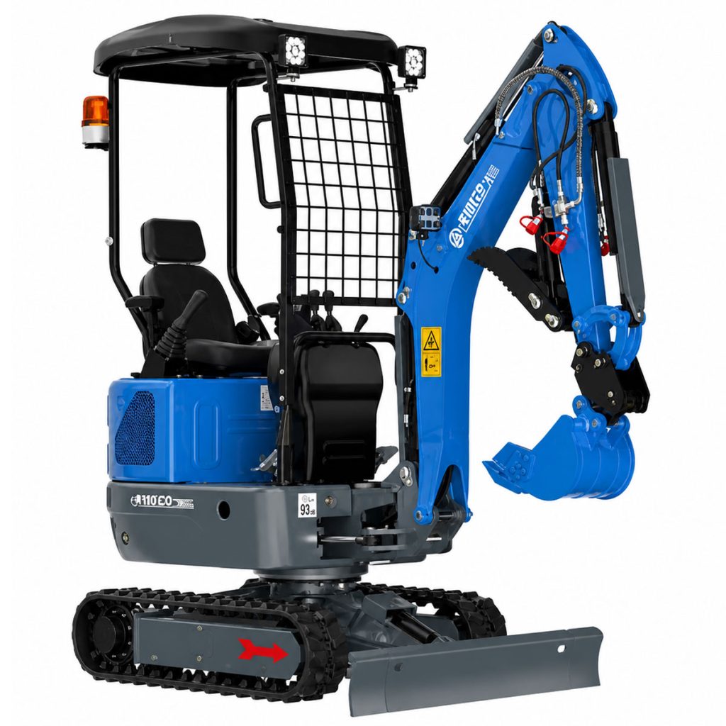mini pelle 1000 kg neuve Rippa R10-6 avec lame et chenilles