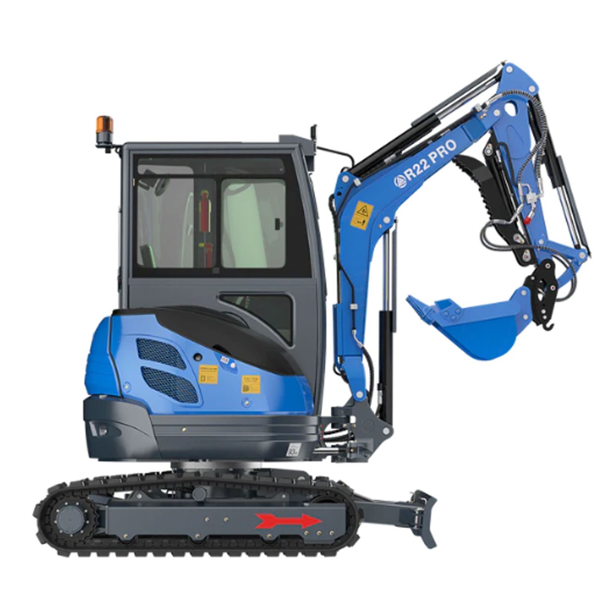 Mini-pelle 2.5 tonnes RIPPA R22 PRO profil complet
