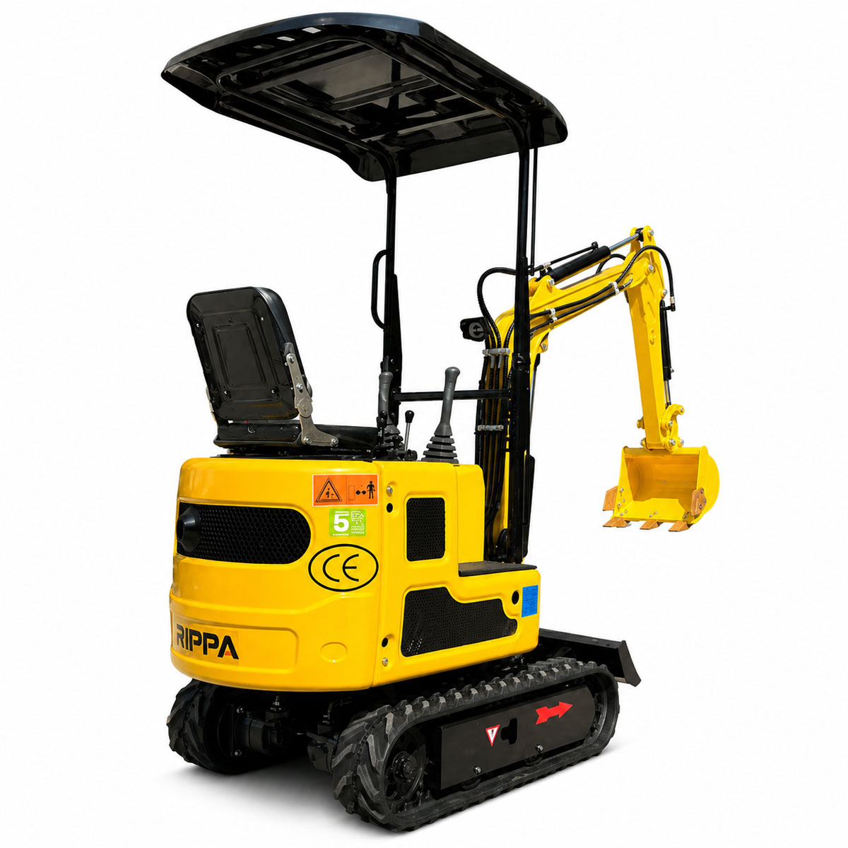 Mini-pelle 1 tonne RIPPA R319 vue arrière