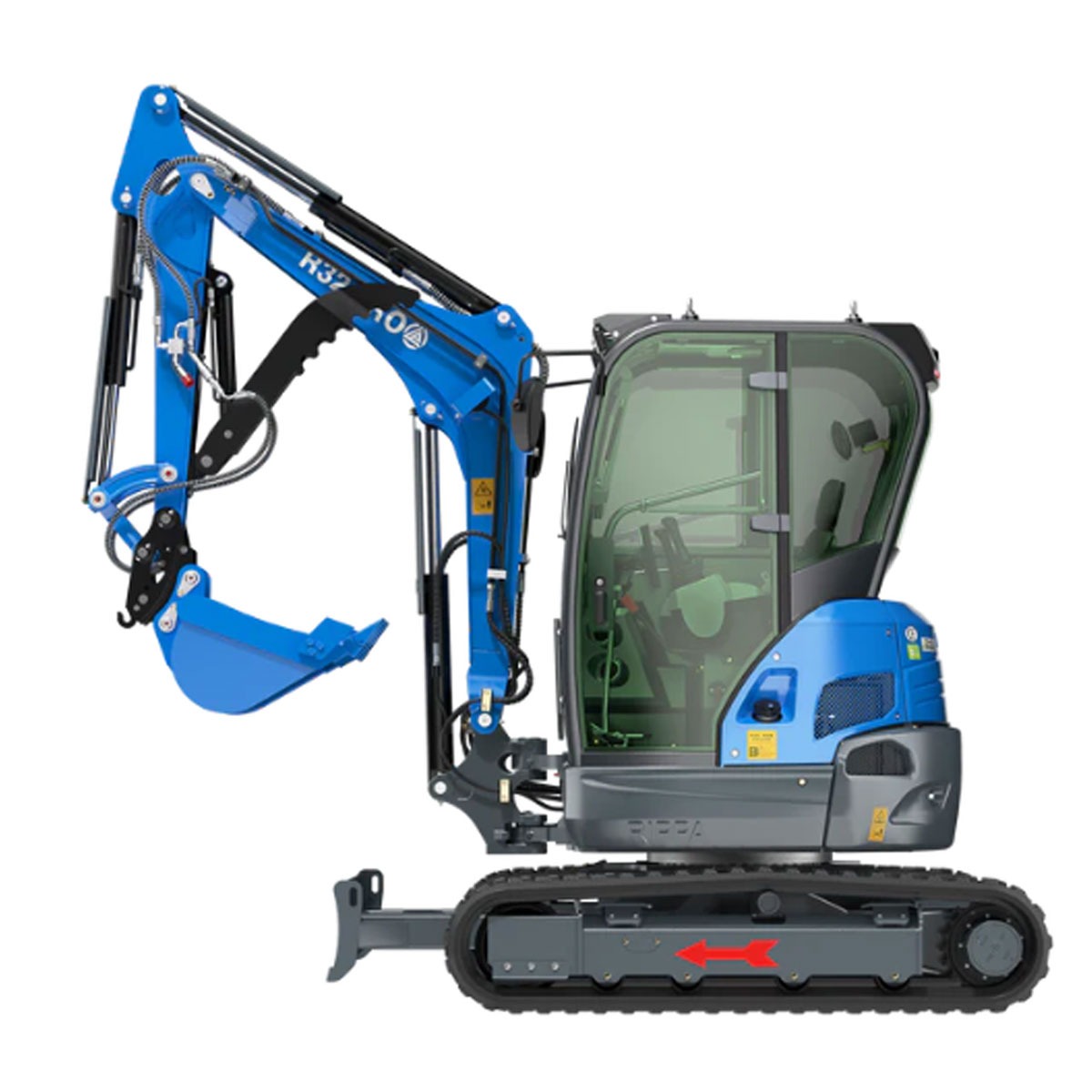 Mini-pelle Kubota R32-3 PRO vue latérale droite