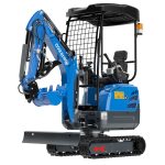 Mini-pelle RIPPA R15 1500 kg vue arrière 3/4