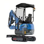 Mini-pelle RIPPA R15 vue avant 3/4 gauche
