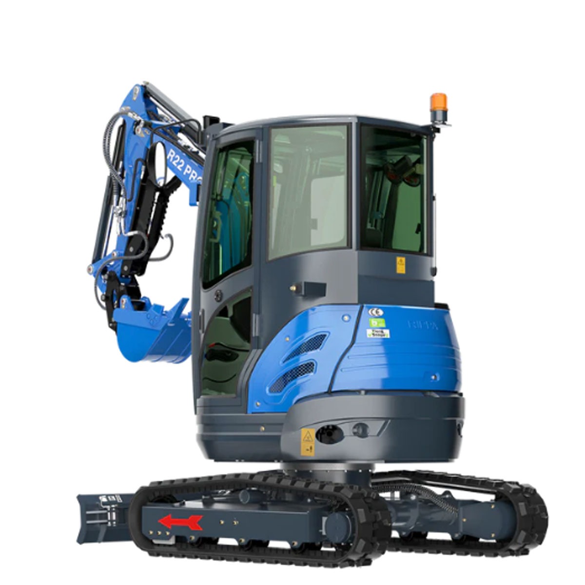 Mini-pelle RIPPA R22 PRO vue latérale droite