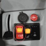 Commande du frein de stationnement électrique de la chargeuse compacte EVERUN ERW1230T-C