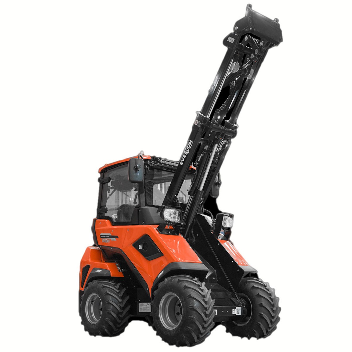 Chargeuse télescopique compacte EVERUN ERW1230T-C avec bras télescopique relevé
