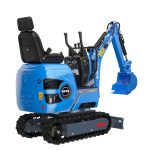Micro mini-pelle Rippa R06 0,75 tonne moteur Kubota vue arrière avec chenilles
