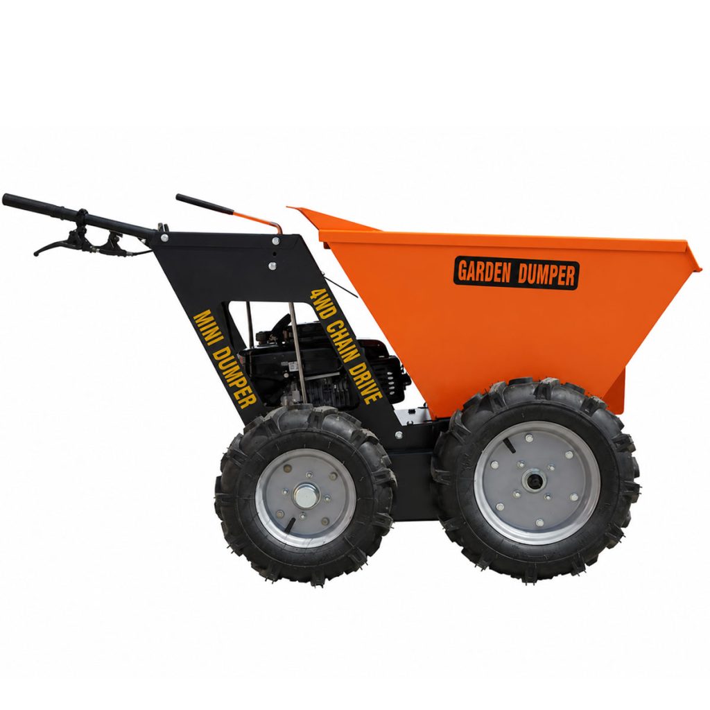 Mini dumper thermique Delta-Competent Garden Dumper 4x4 avec benne basculante