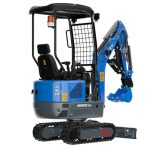 Mini-pelle R10-6 Kubota vue arrière 3/4 droite