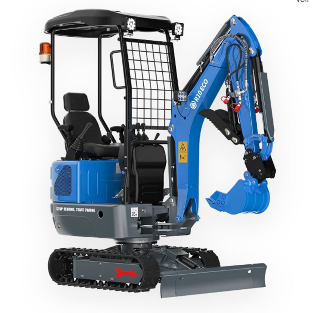 Mini-pelle R10-6 Kubota vue avant 3/4