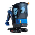 Mini-pelle R10-6 Kubota cabine vue arrière 3/4