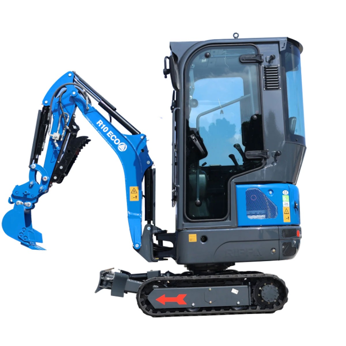 Mini-pelle R10-6 Kubota cabine vue de profil