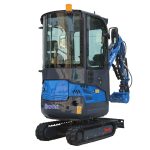 Mini-pelle RIPPA R15-5 cabine vue arrière 3/4