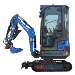 Mini-pelle RIPPA R15-5 cabine vue de profil