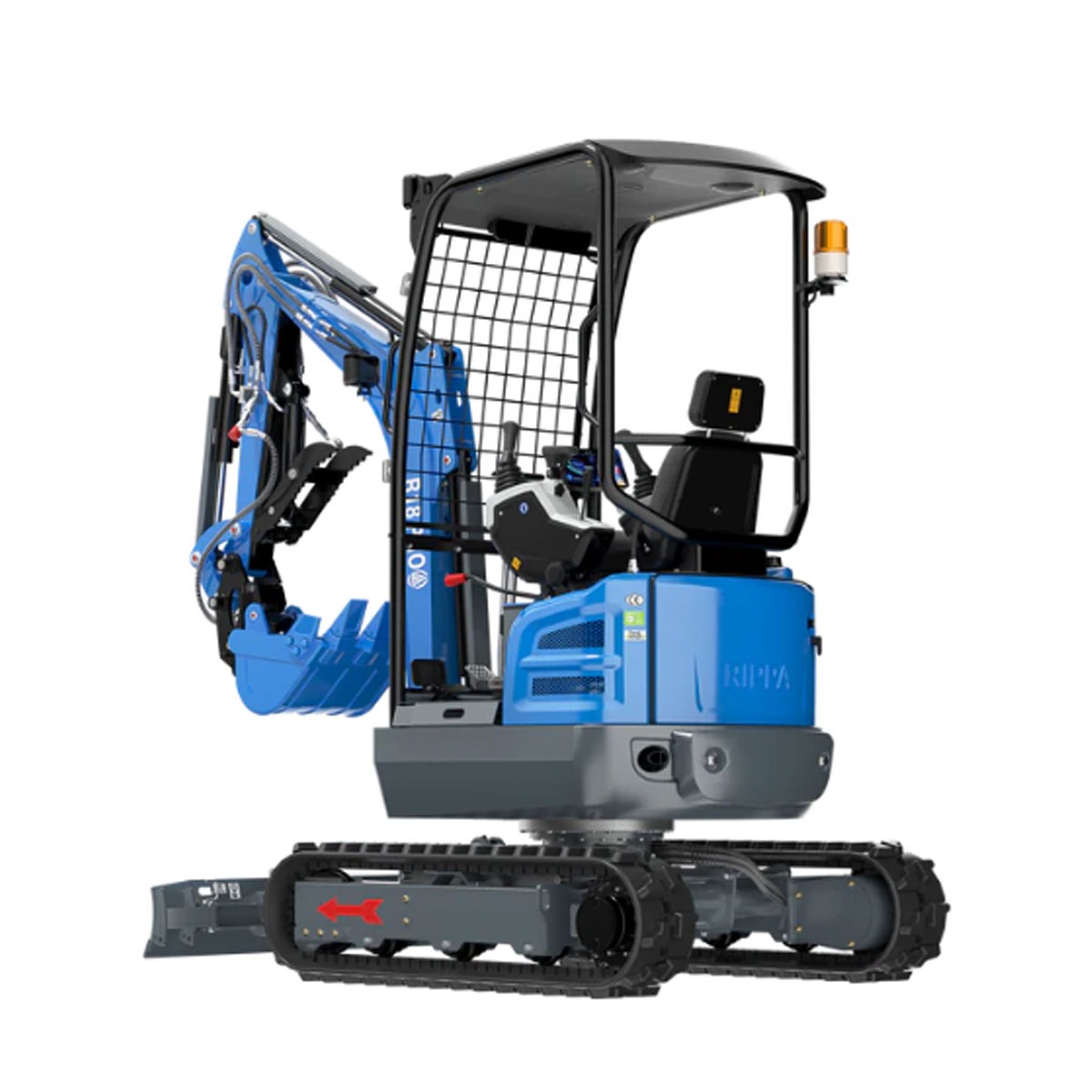 Mini-pelle R18-5 PRO Kubota vue arrière 3/4