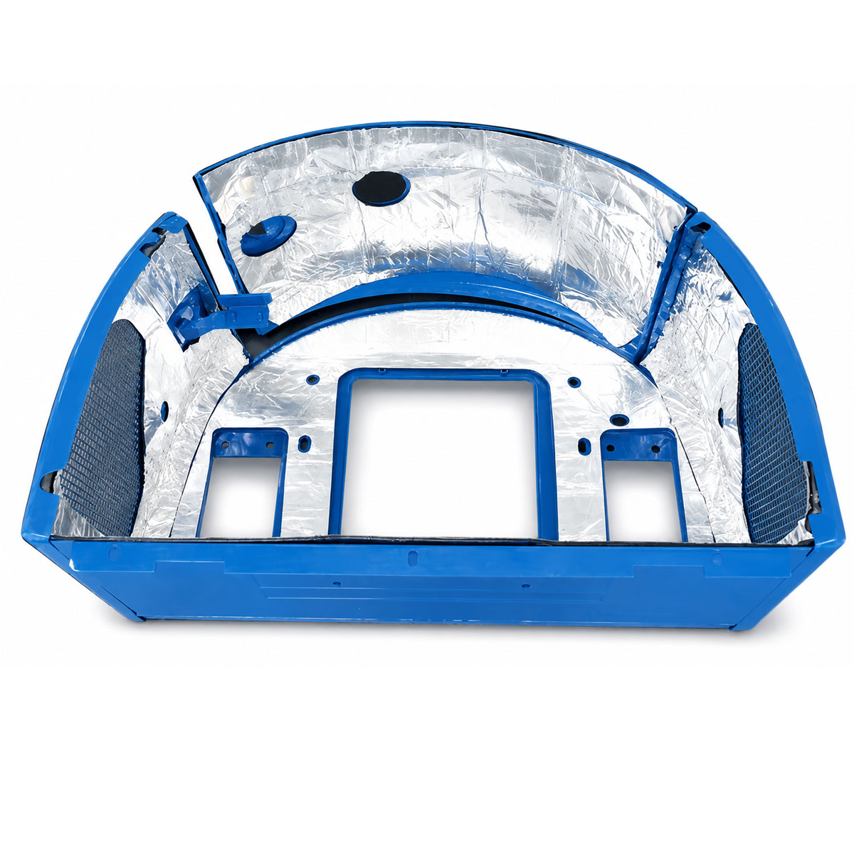 Toit de cabine isolé pour mini-pelle RIPPA R10 avec revêtement thermique et phonique.