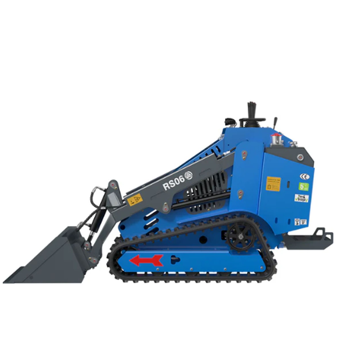 Chargeur compact RIPPA RS06 sur chenilles avec godet abaissé