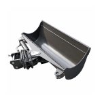Godet de curage inclinable 60 cm pour minipelle RIPPA avec vérin hydraulique en vue 3/4