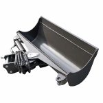 Godet de curage inclinable 80 cm pour minipelle RIPPA avec flexibles hydrauliques en vue 3/4