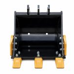 Godet de terrassement 40 cm pour mini-pelle RIPPA avec dents en vue de face