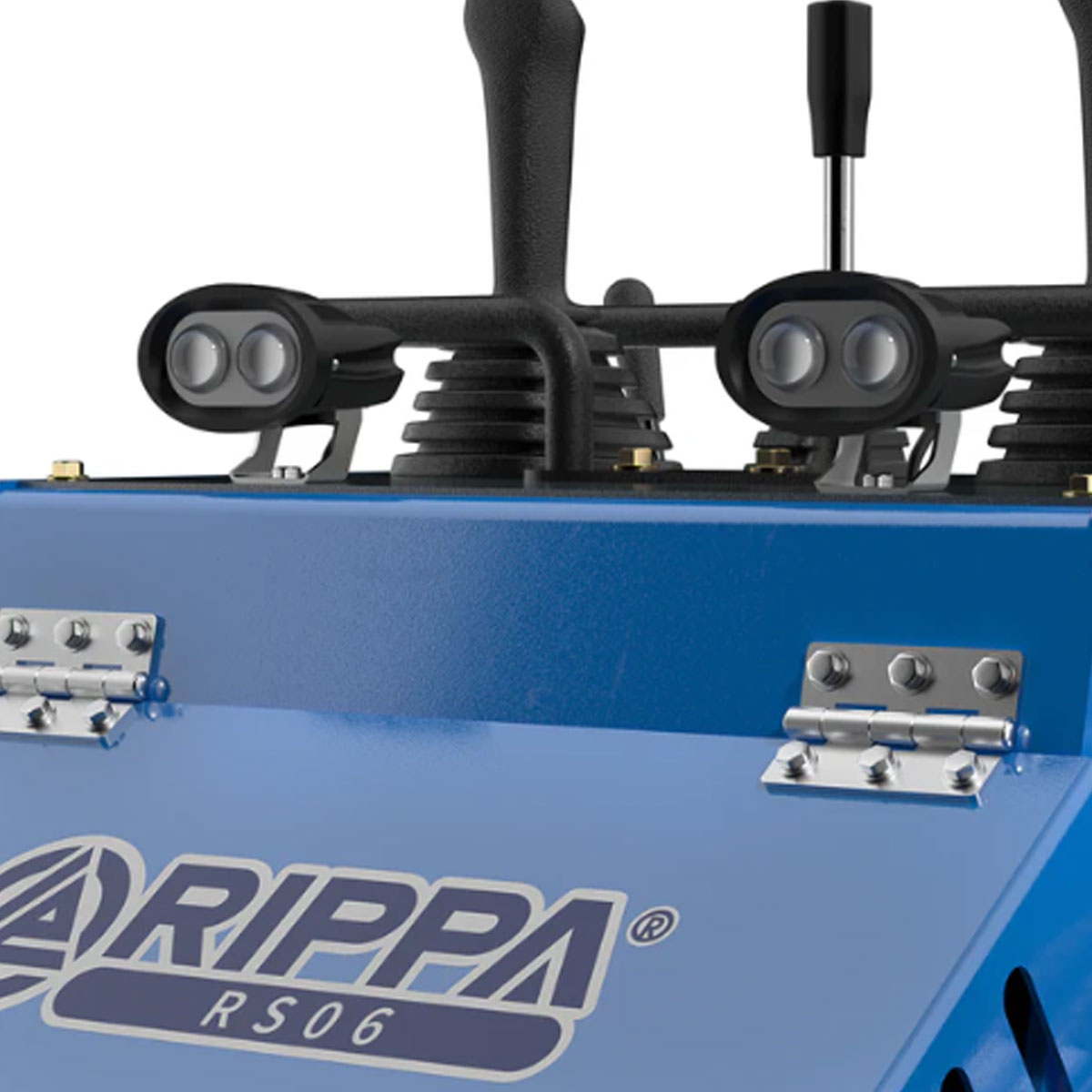 Logo RIPPA RS06 avec phares de travail sur mini chargeuse compacte