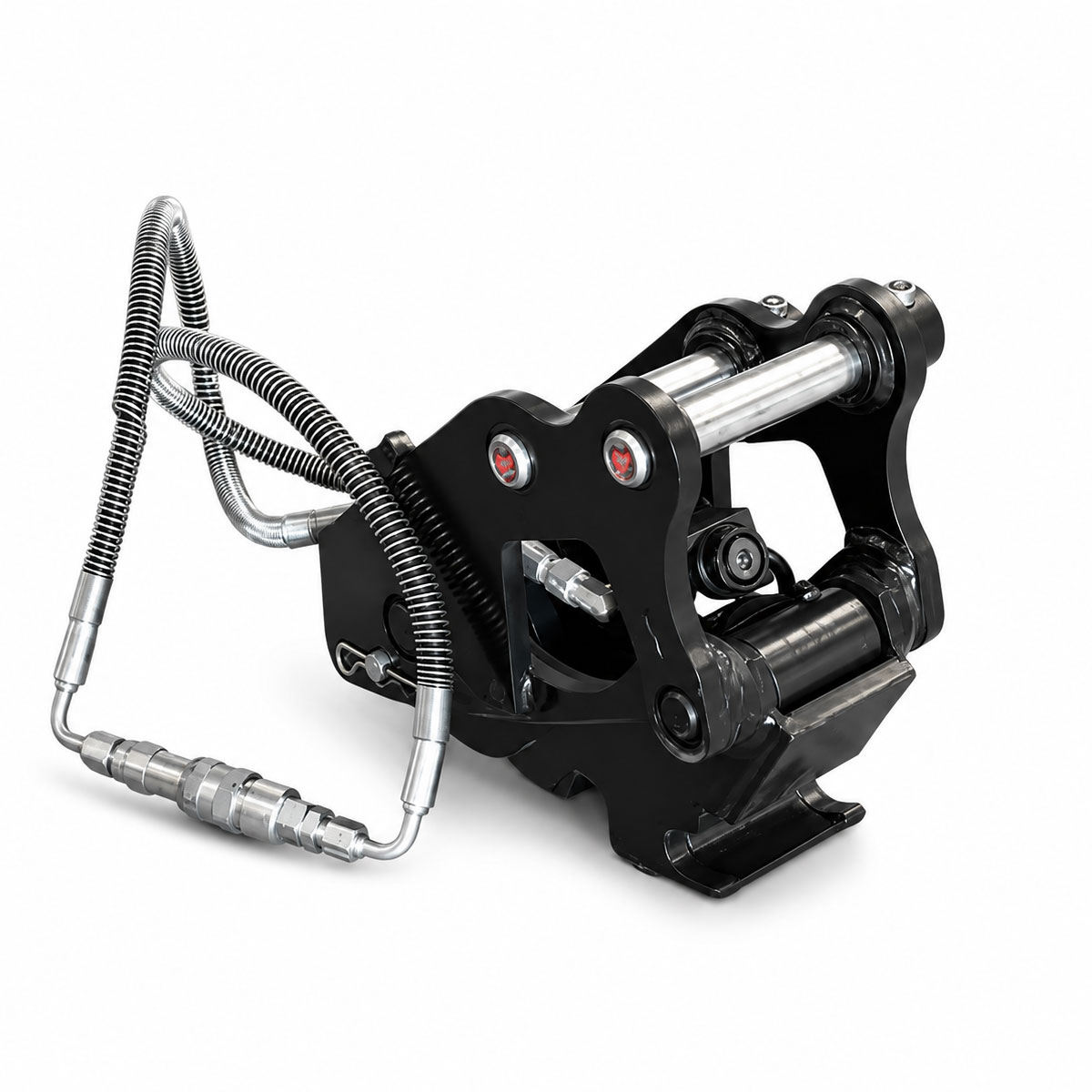 Vue opposée de l’attache rapide hydraulique pour minipelle RIPPA compatible R13 R15 R18 R22 R32