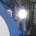 Projecteur LED sur mini-pelle R18 PRO RIPPA avec cabine fermée
