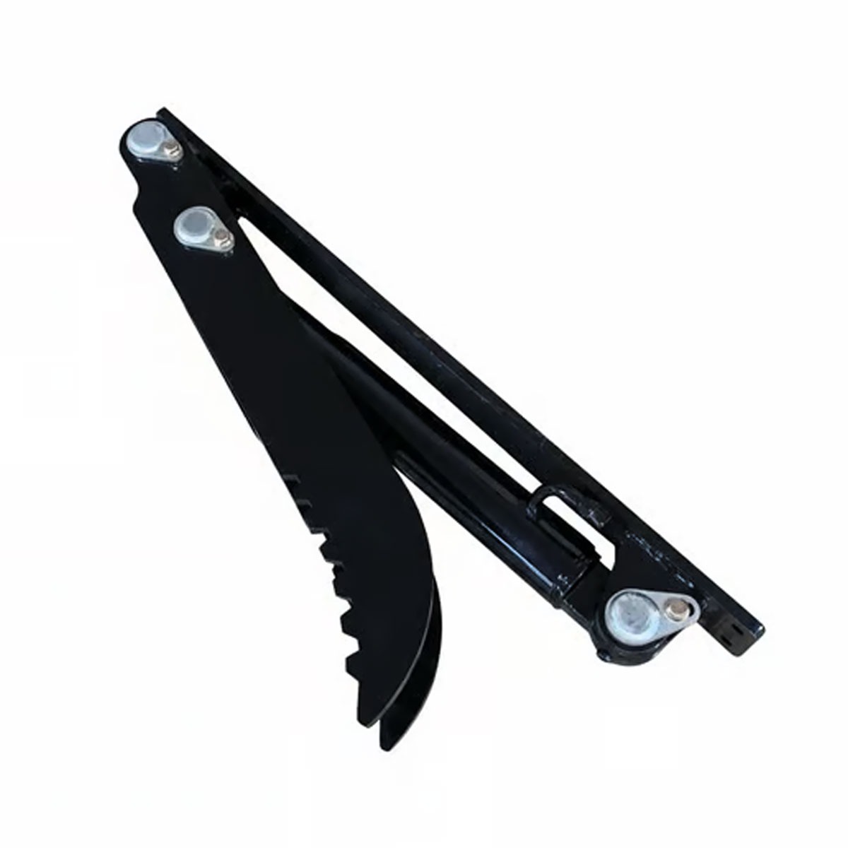 Vue opposée du pouce hydraulique de manutention pour minipelle RIPPA compatible R10 R13 R15 R319 R18 R22 R32